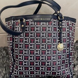 Tommy Hilfiger Bag Shopper Blue Handbag TH Logo!